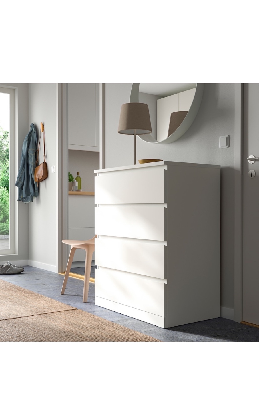 IKEA MALM 4-Drawer Chest - White - photo 2