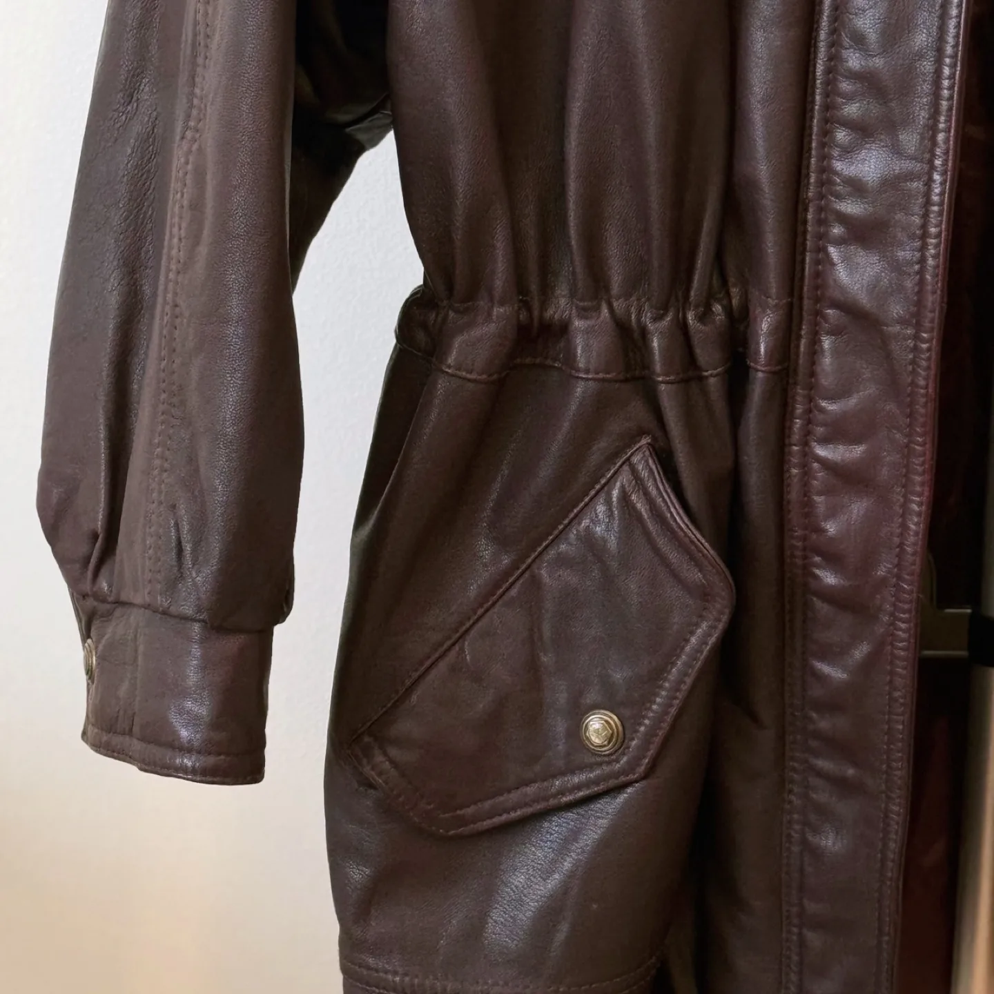 Vintage Genuine Leather Jacket Parka image indicator(3)
