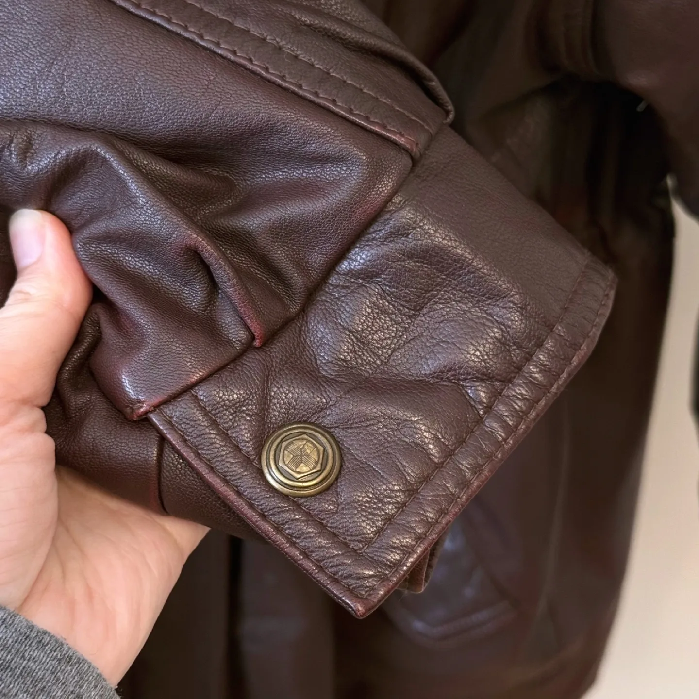 Vintage Genuine Leather Jacket Parka image indicator(4)