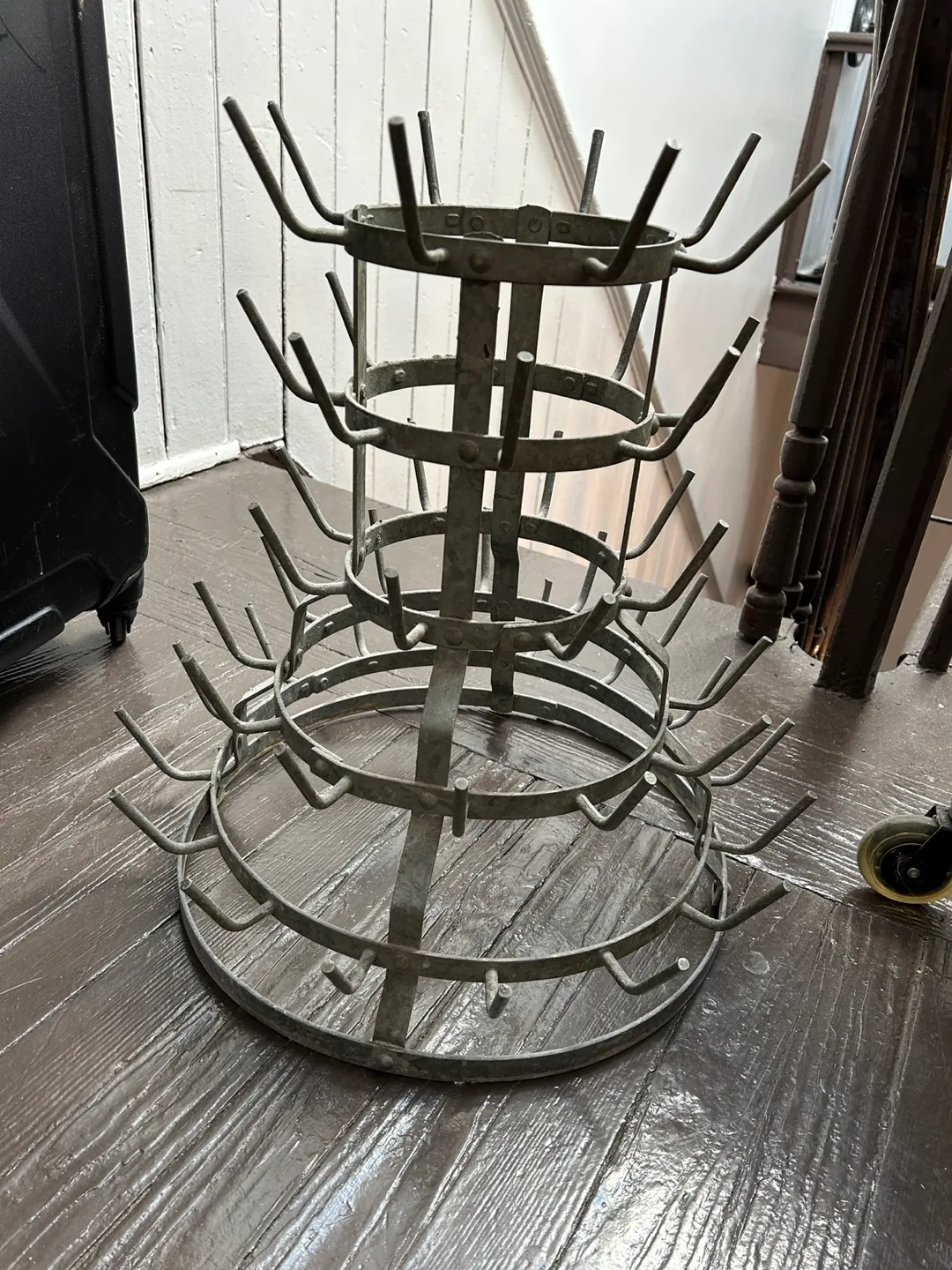 Vintage French Bottle drying rack thumbnail