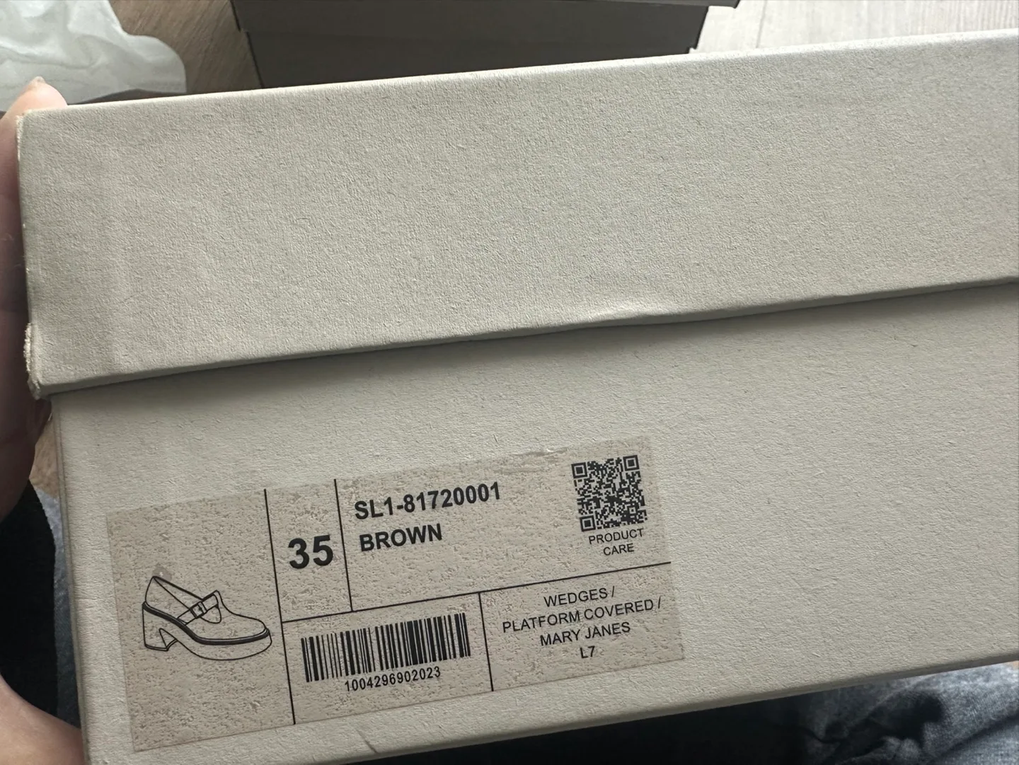 Charles & Keith Brown Mary Jane Platform Heels - Size 35 thumbnail