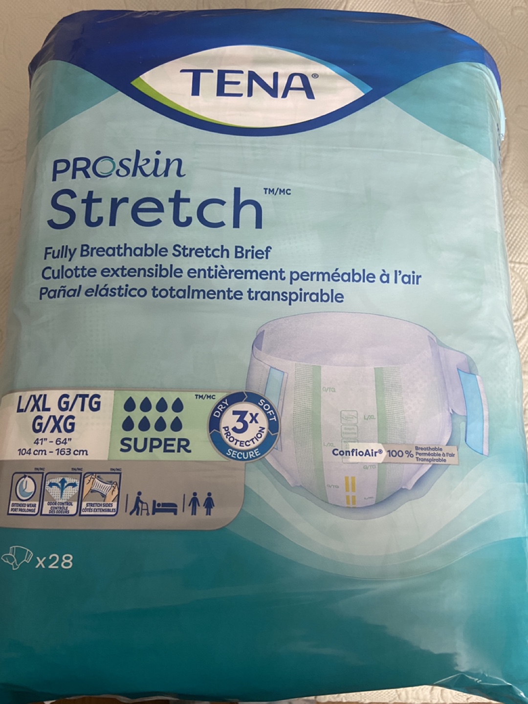 TENA ProSkin Stretch Briefs - L/XL