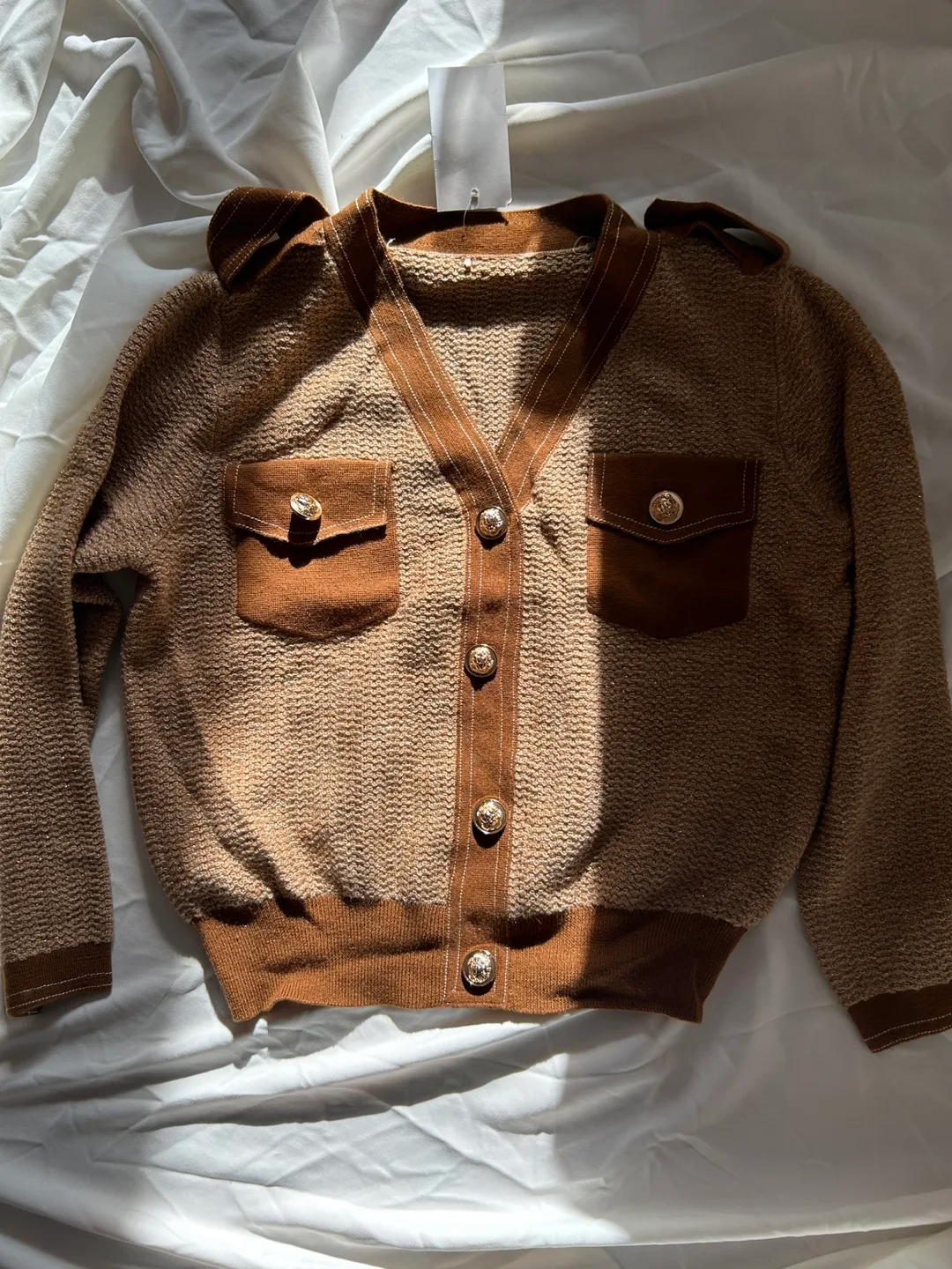 Brown Cardigan Sweater image indicator(2)