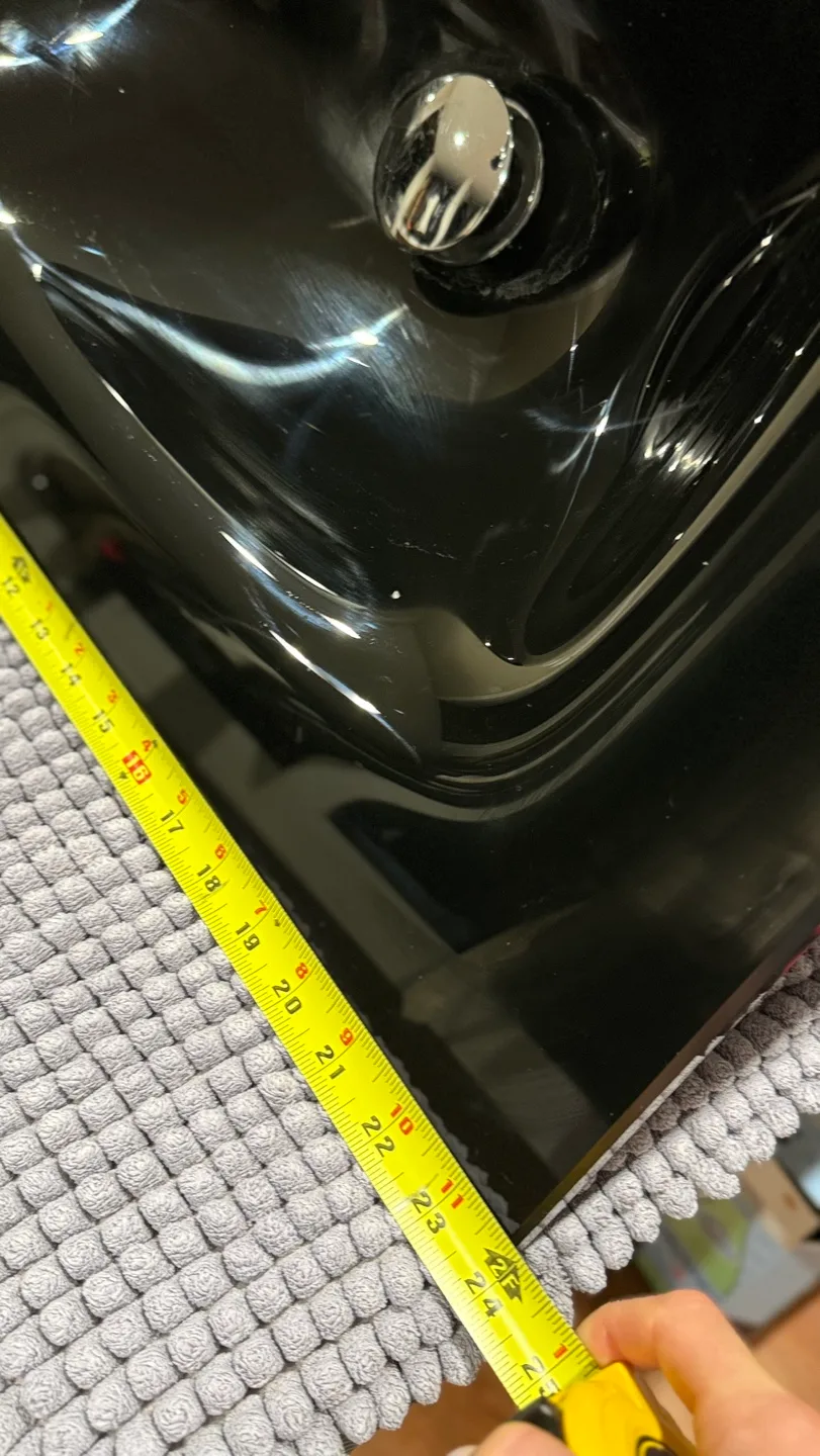 Black Glass Vessel Sink with Chrome Faucet image indicator(5)