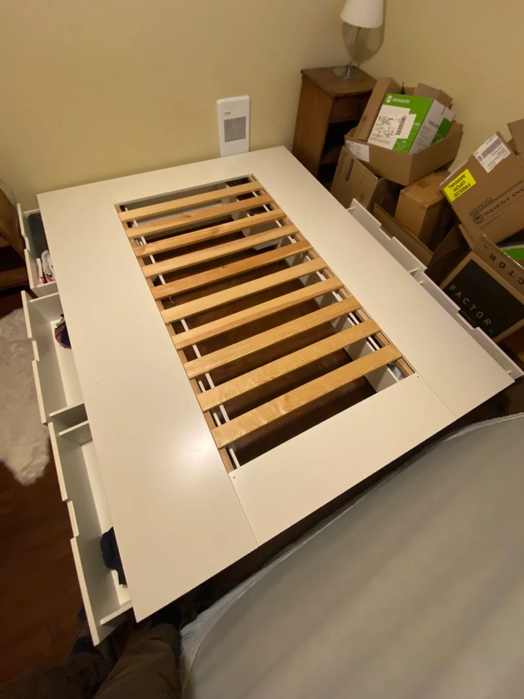 IKEA NORDLI Queen Bed Frame with Storage - White image indicator(8)