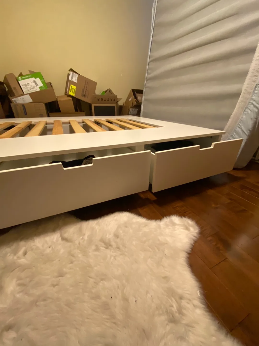 IKEA NORDLI Queen Bed Frame with Storage - White image indicator(9)