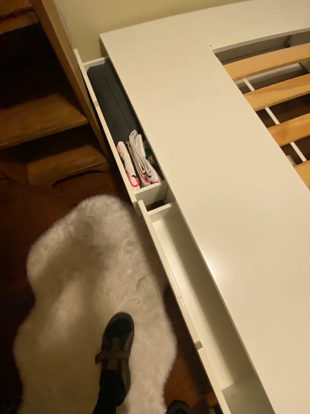 IKEA NORDLI Queen Bed Frame with Storage - White image indicator(10)