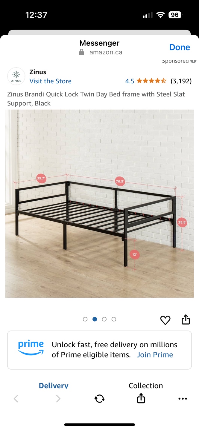 Zinus Brandi Twin Day Bed Frame - photo 2