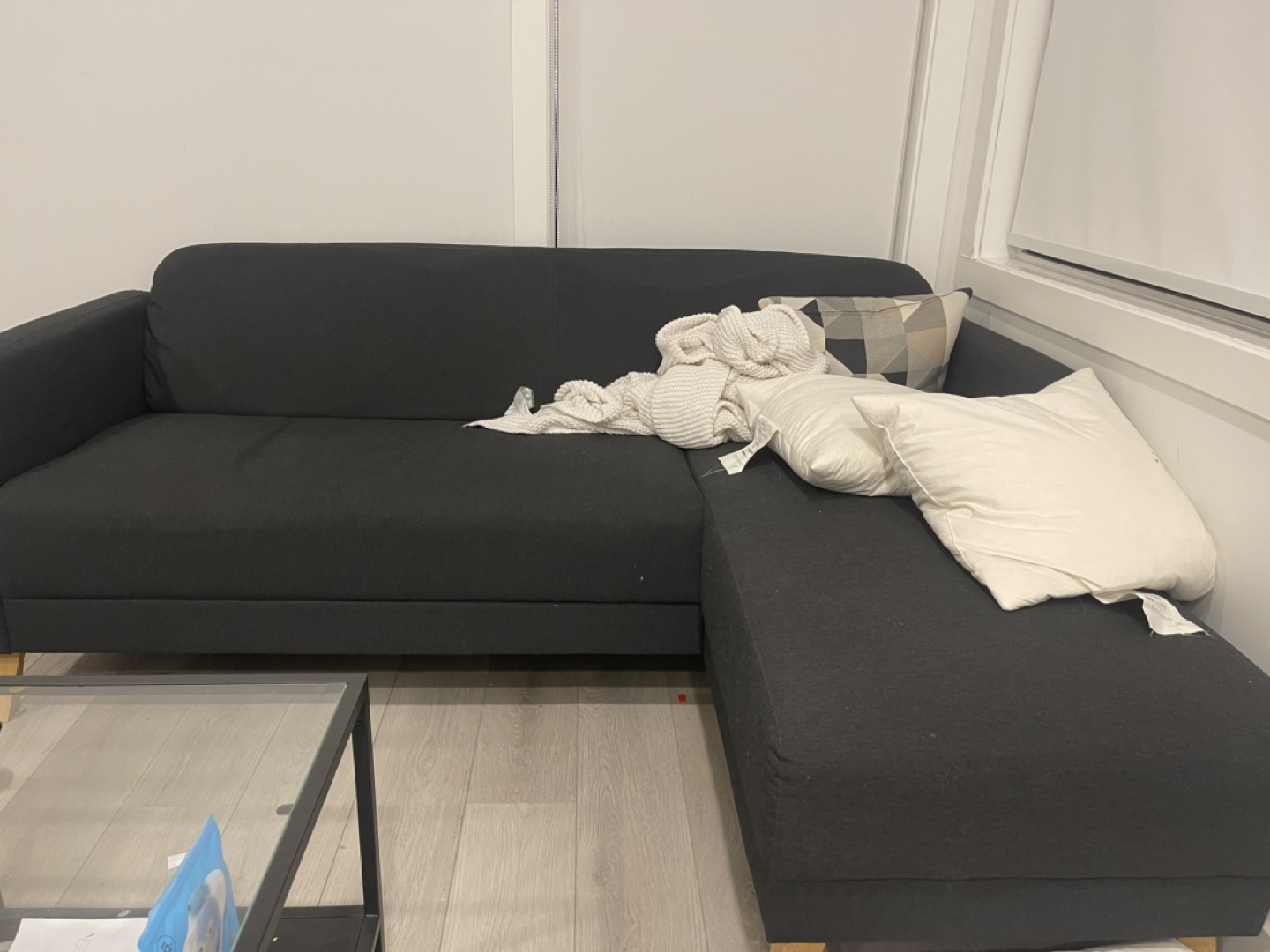 IKEA LINANÄS Sofa with chaise longue - Dark Gray - photo 2