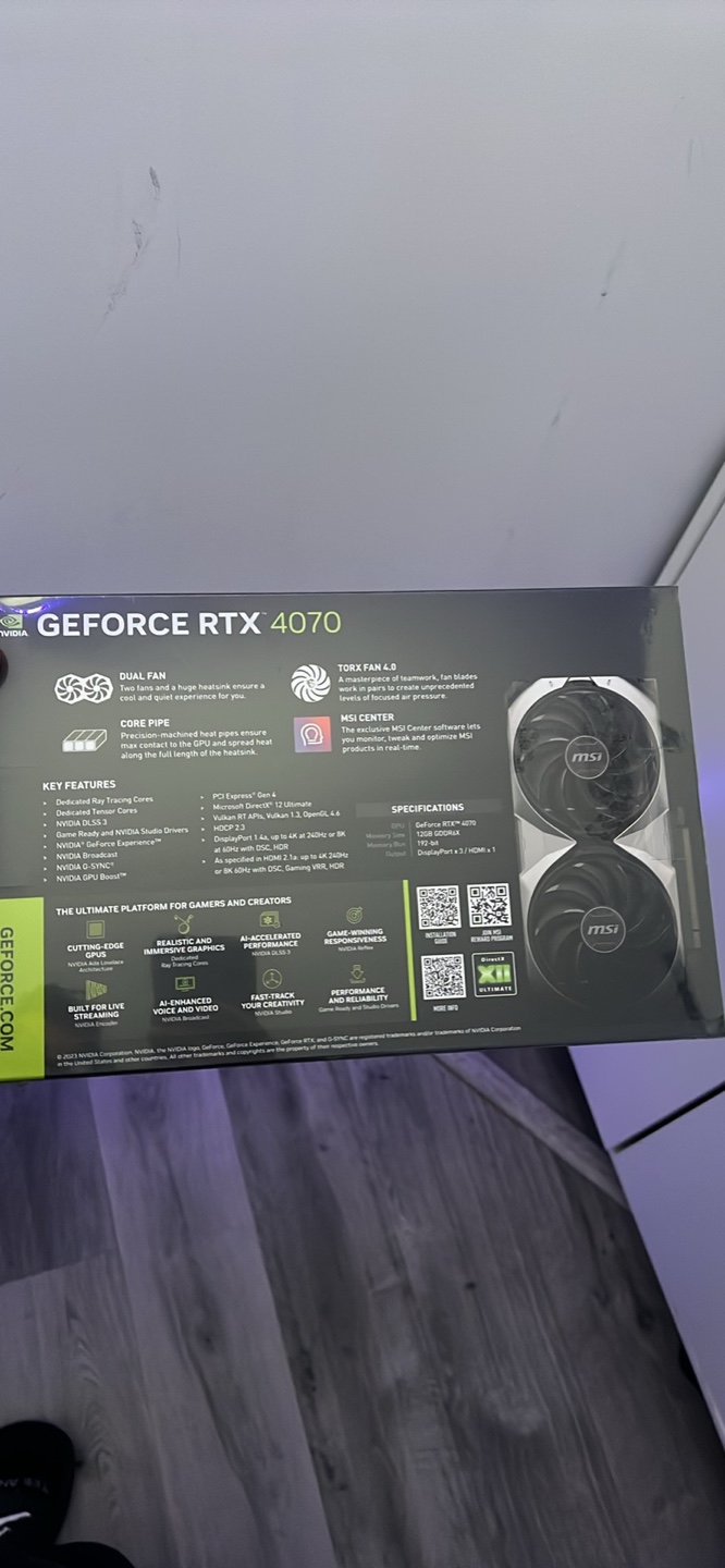 MSI GeForce RTX 4070 Ventus 2X OC Edition Graphics Card - photo 2