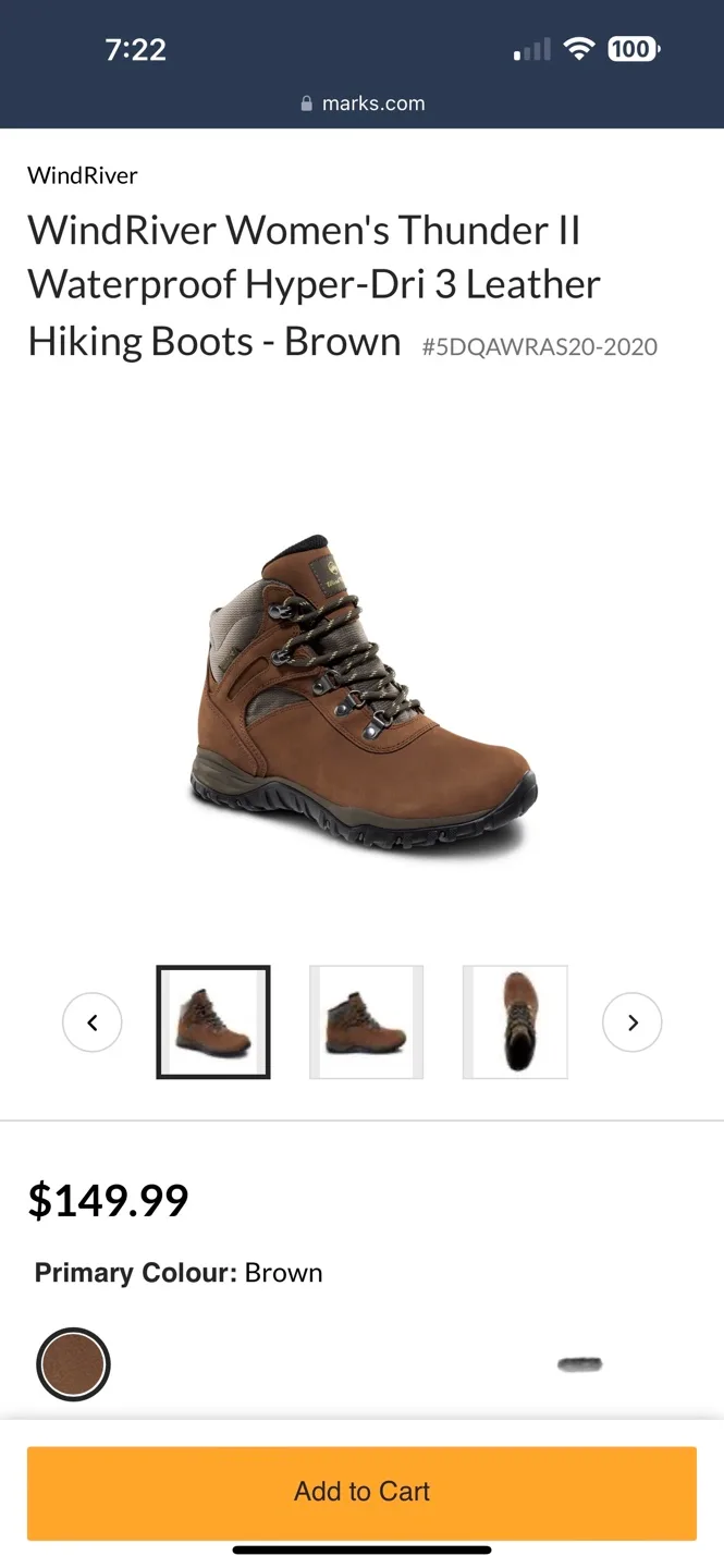 WindRiver Women's Thunder II Waterproof Hyper-Dri 3 Hiking Boots image indicator(6)