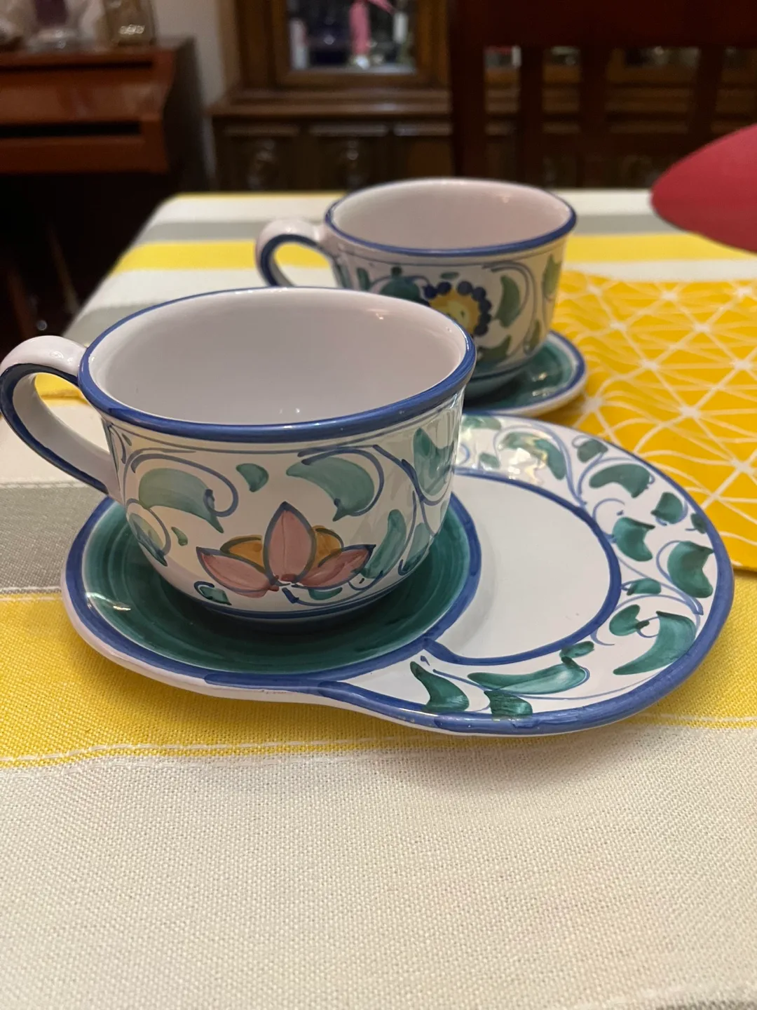 Fratantoni Vietri Hand-painted Cup & Saucer Set thumbnail