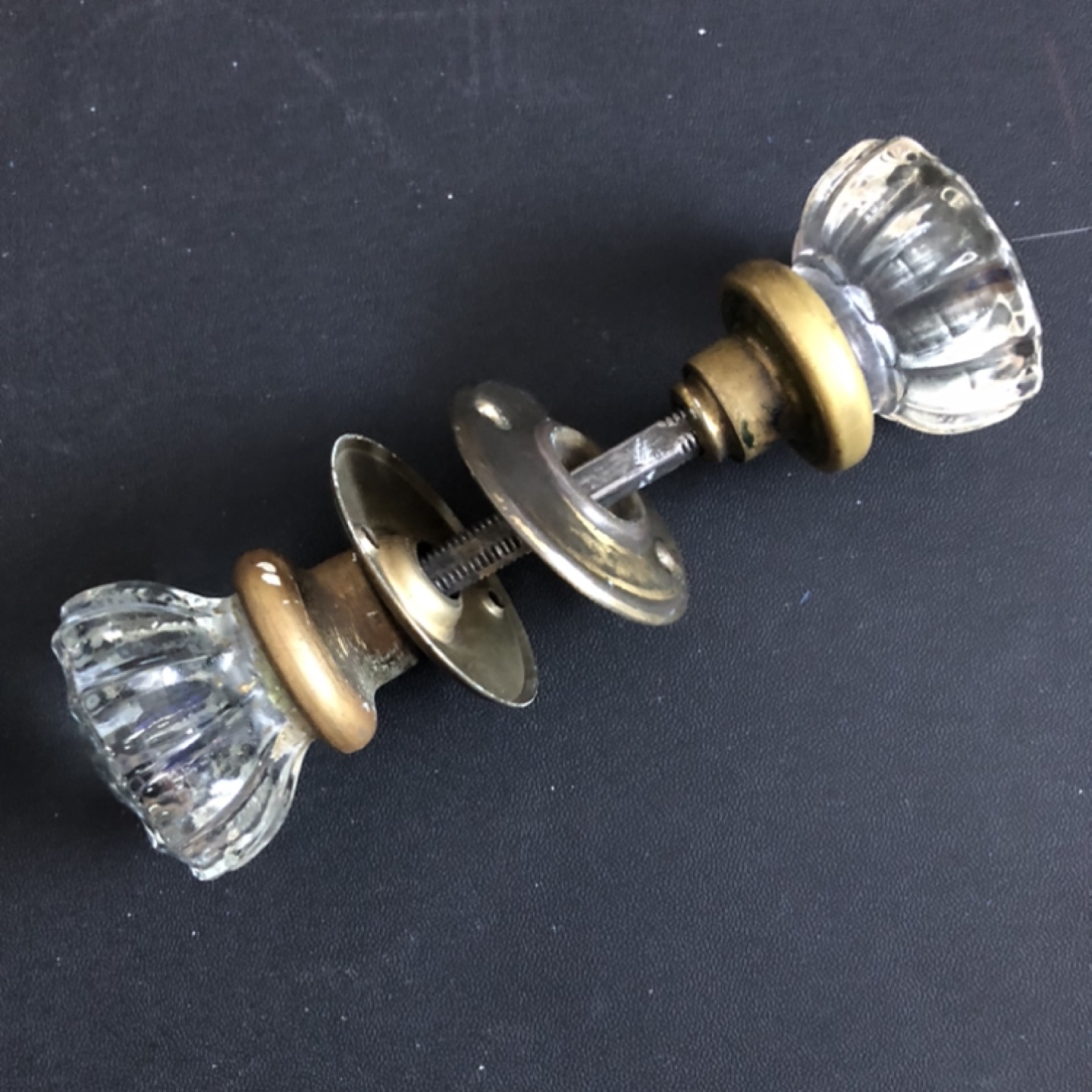 Antique Glass Door Knobs Set