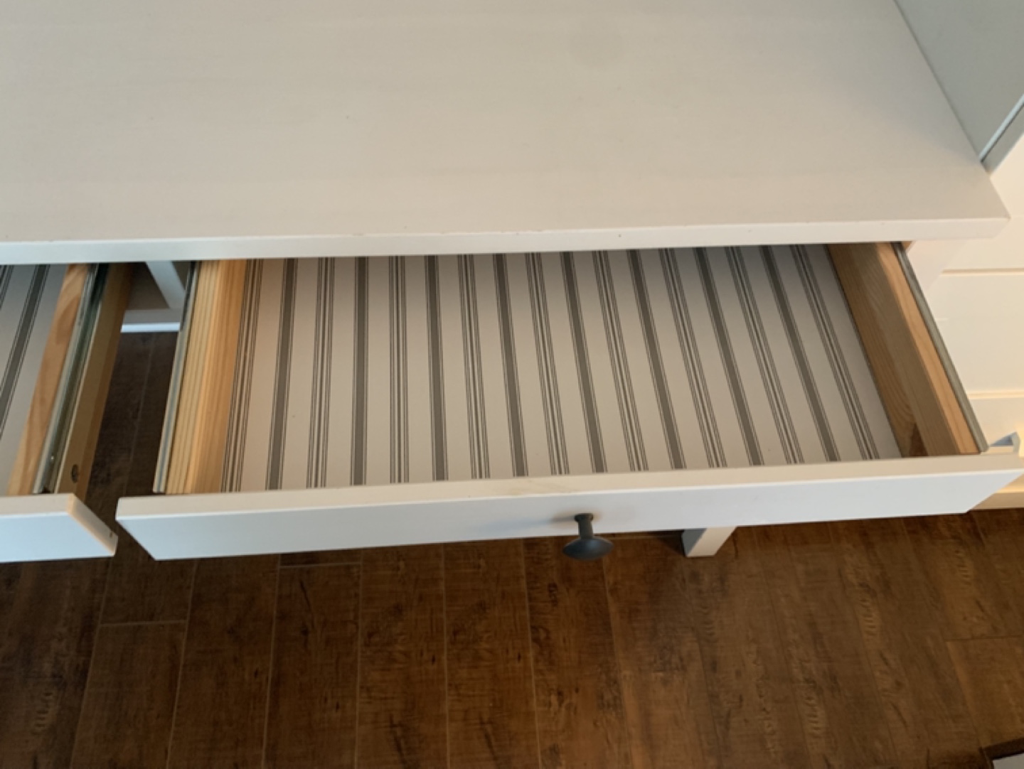 IKEA White Desk with Two Drawers - photo 2
