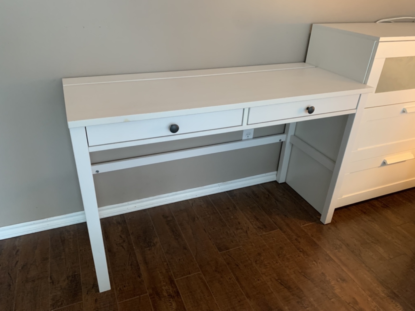 IKEA White Desk with Two Drawers