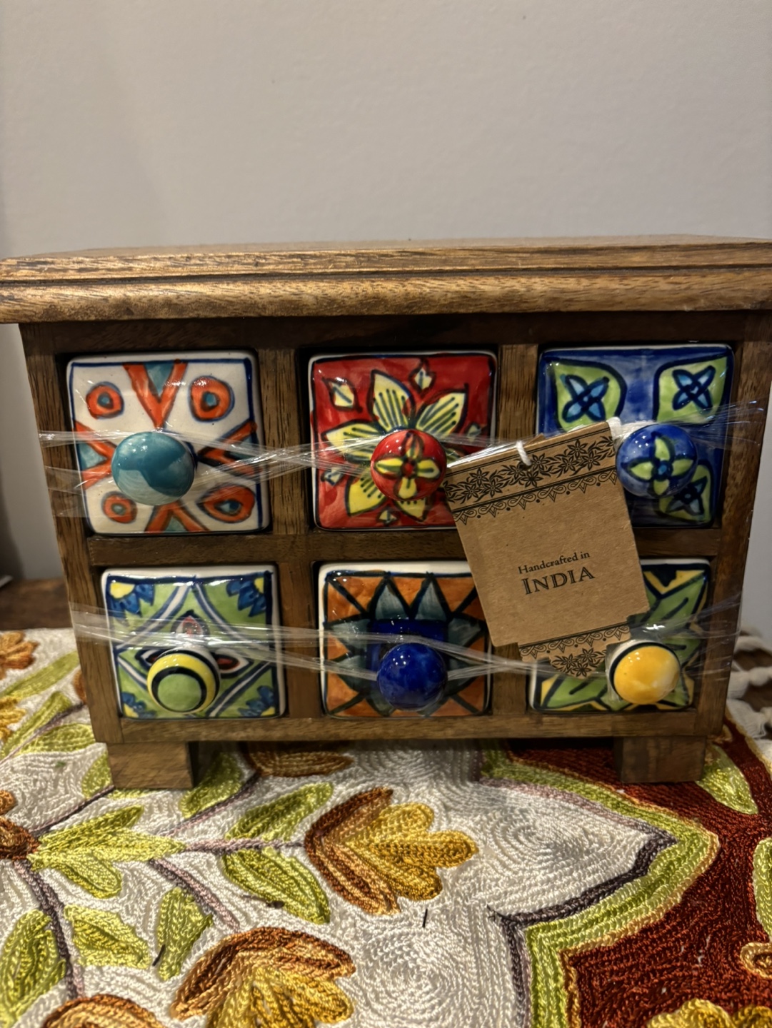 Handcrafted Wooden Spice Rack with 8 Drawers - photo 2