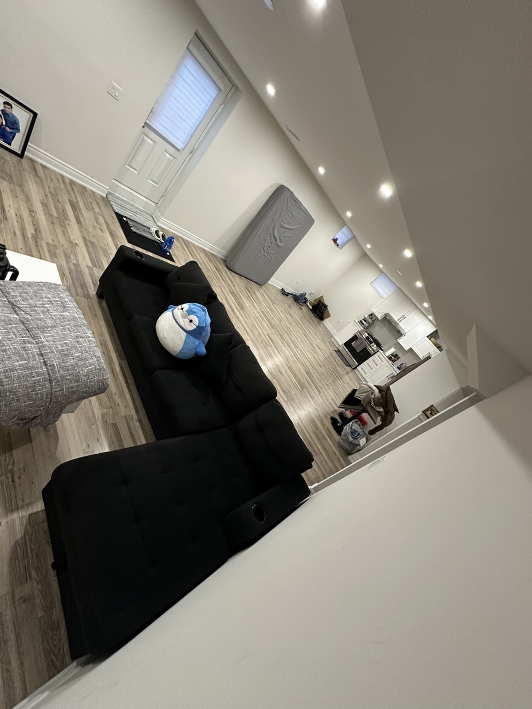 Black L-Shaped Sectional Sofa with Storage - photo 4