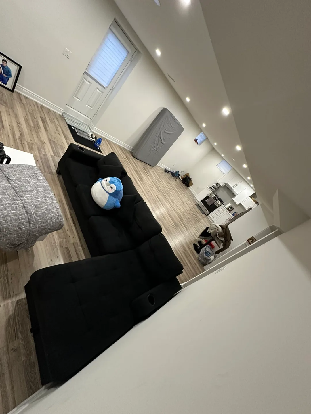 Black L-Shaped Sectional Sofa with Storage image indicator(4)