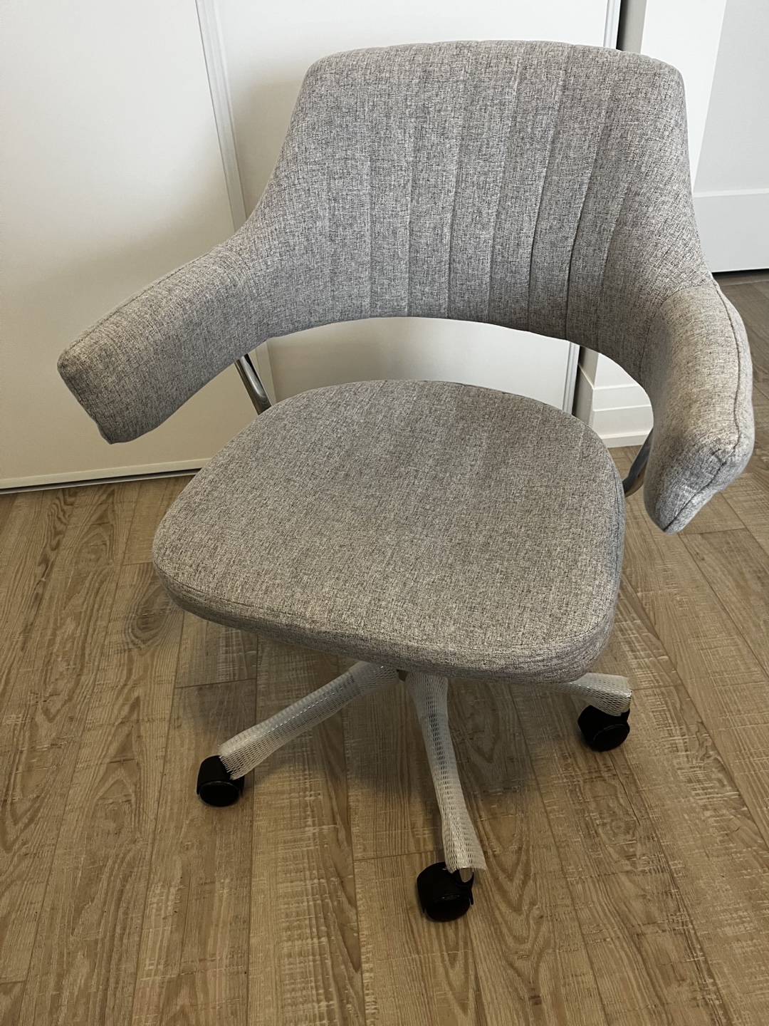 Grey Fabric Swivel Office Chair