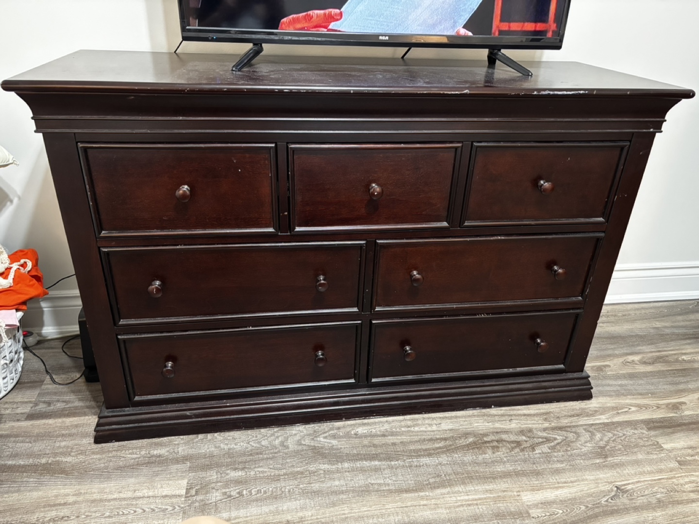 Sorelle Verona 7-Drawer Double Dresser - Espresso