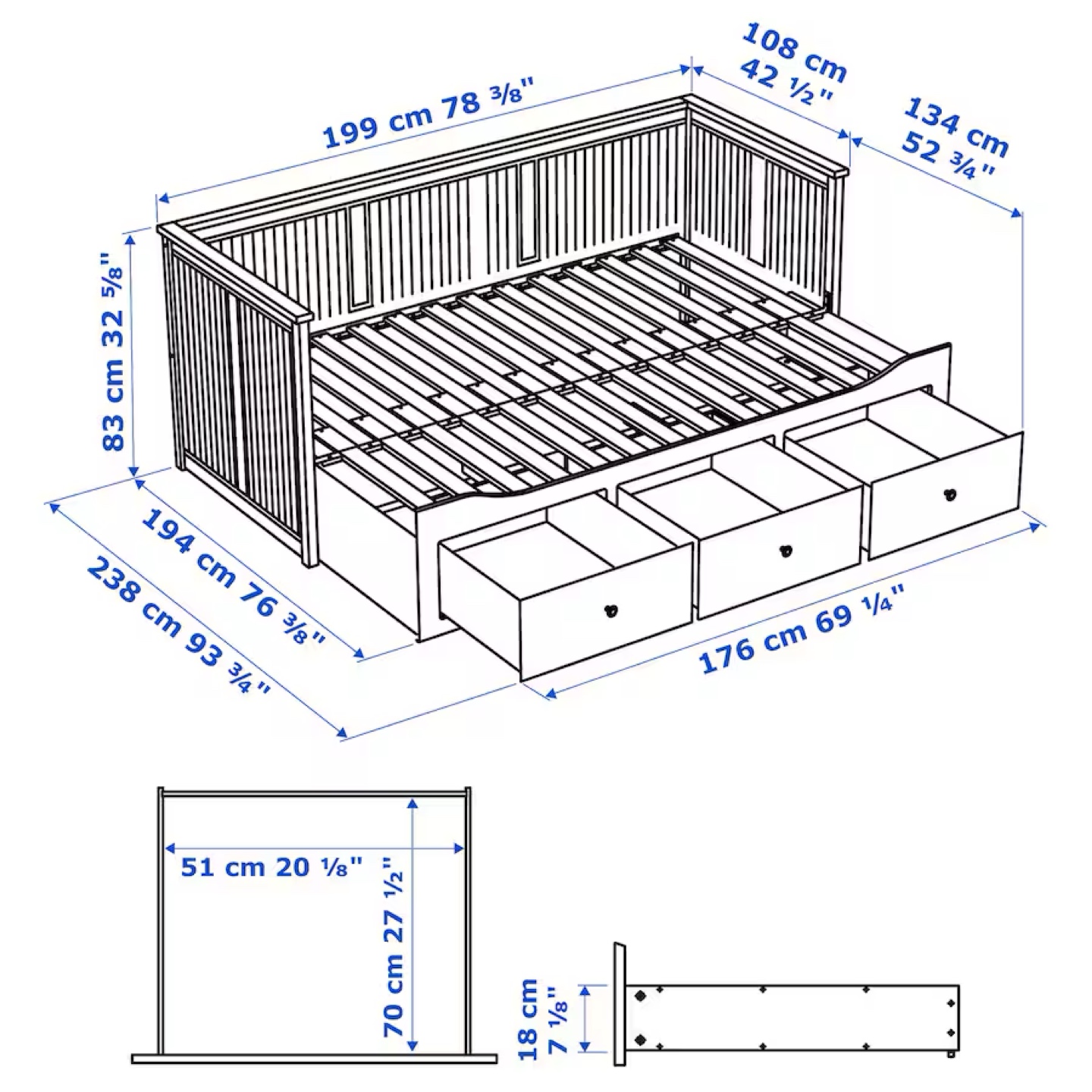 IKEA Hemnes Day Bed with double mattress worth $575 - photo 3