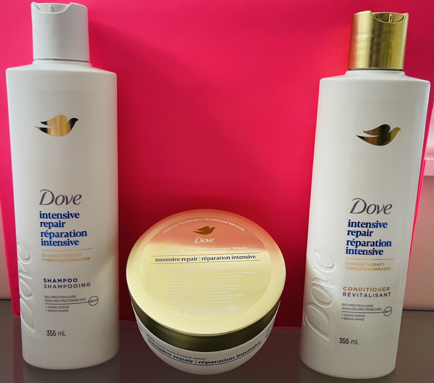 Dove Intensive Repair Shampoo, Conditioner, and Mask Set
