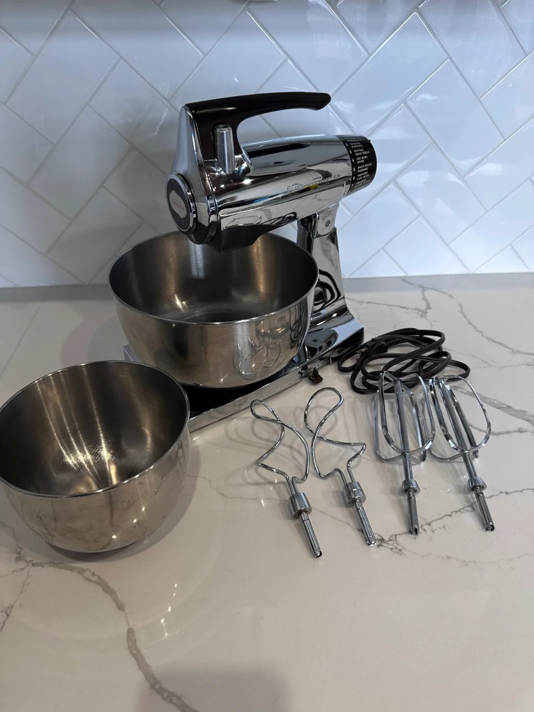 Sunbeam Mixmaster Stand Mixer with Bowls and Attachments thumbnail