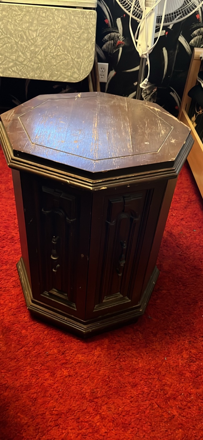Vintage Octagonal End Table