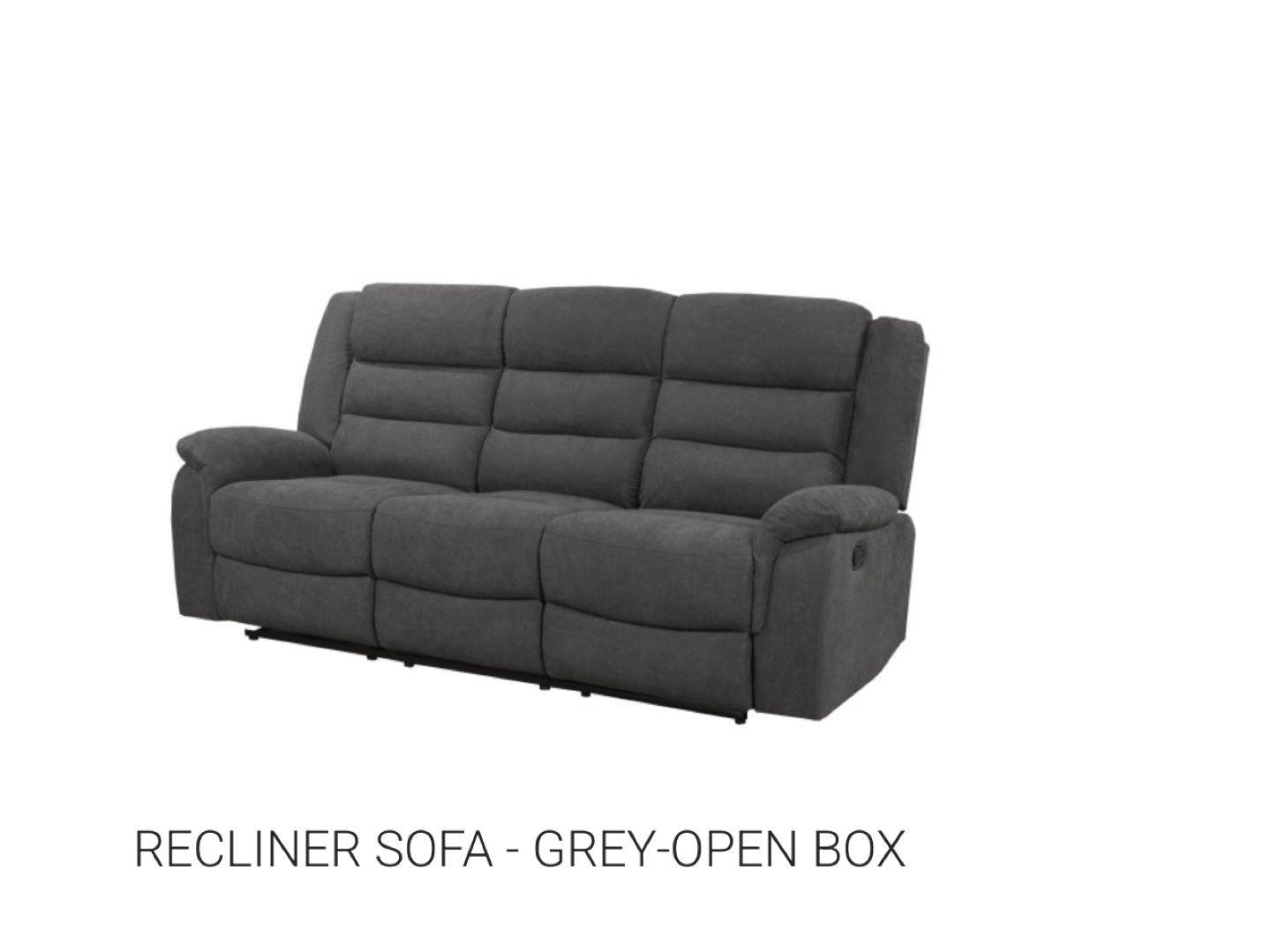 Grey Recliner Sofa with Cup Holder