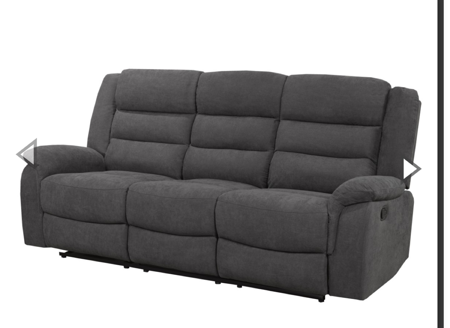 Grey Recliner Sofa with Cup Holder - photo 5