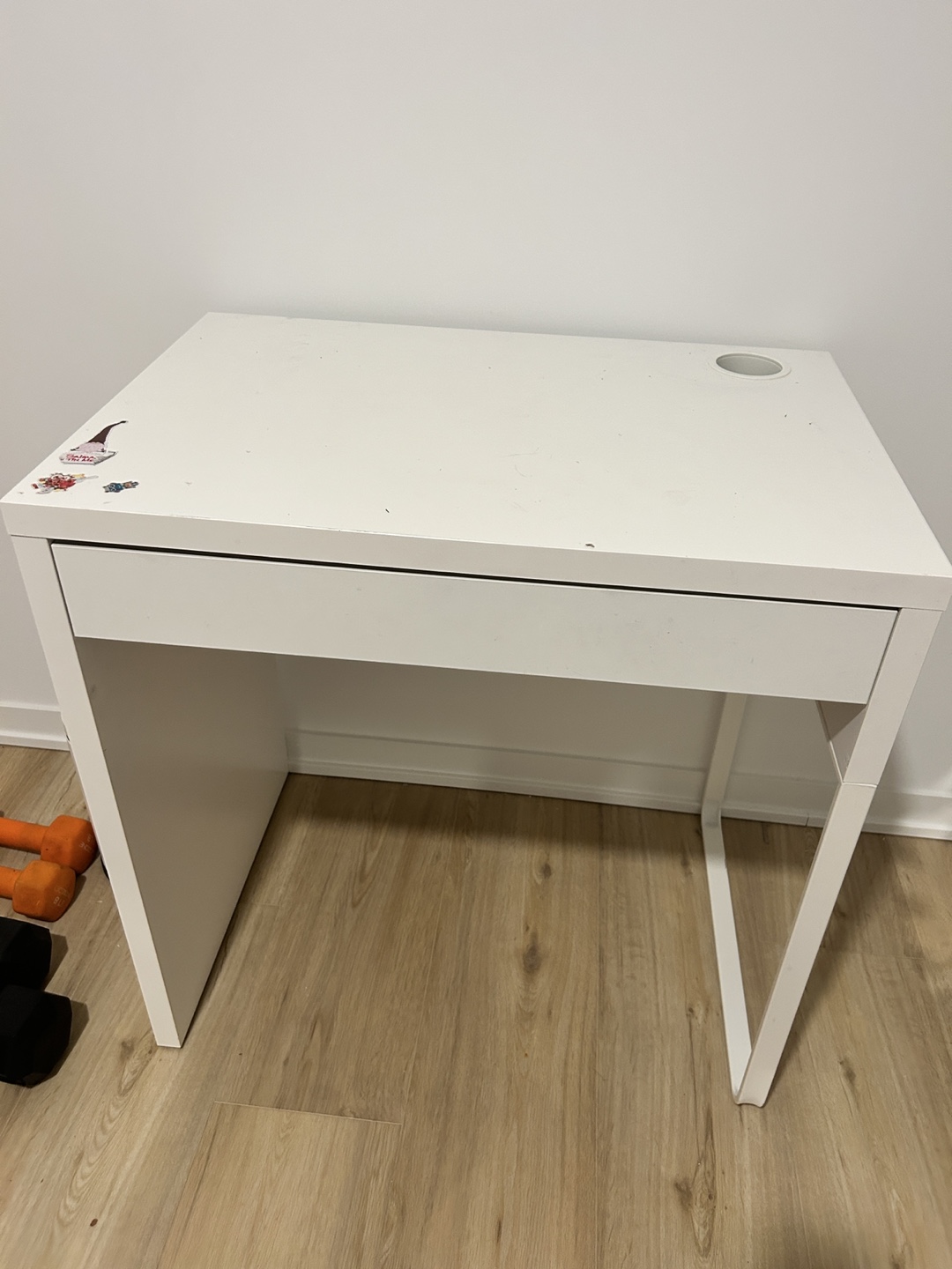 White Desk with Drawer