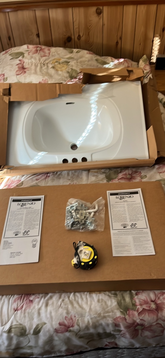 New Lorenzo Citation Vanity Cabinet with Sink - White