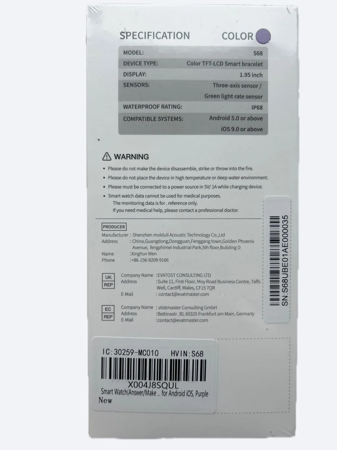 New STECEI Smart Watch Fitness Tracker - Pink & Black image indicator(2)