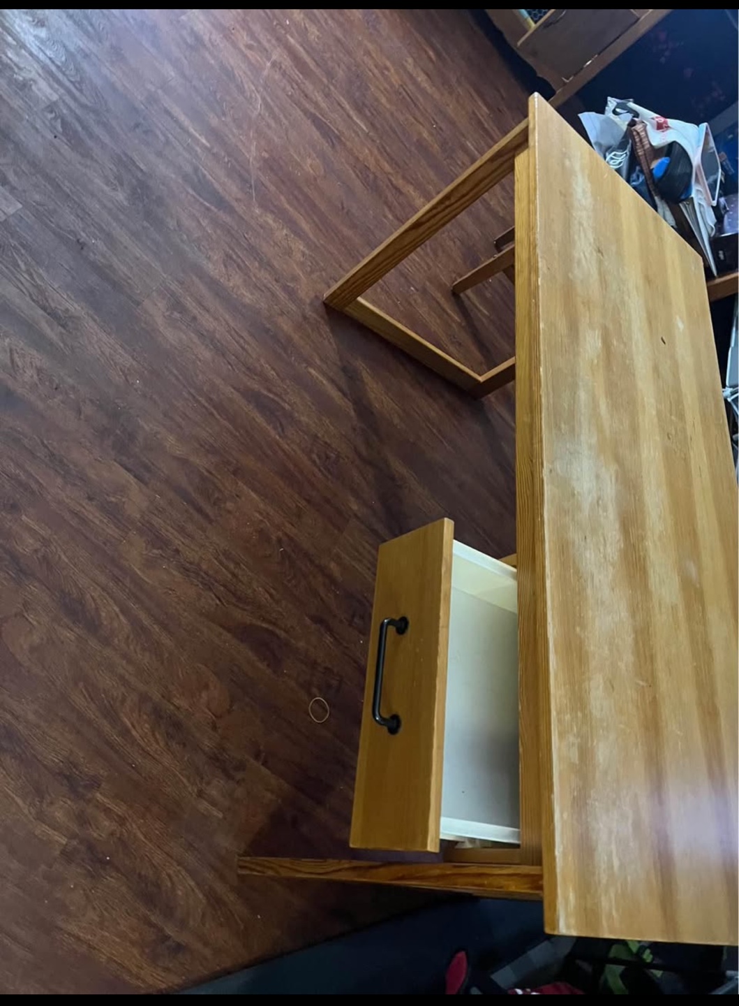 Wooden Desk with Drawer - photo 2