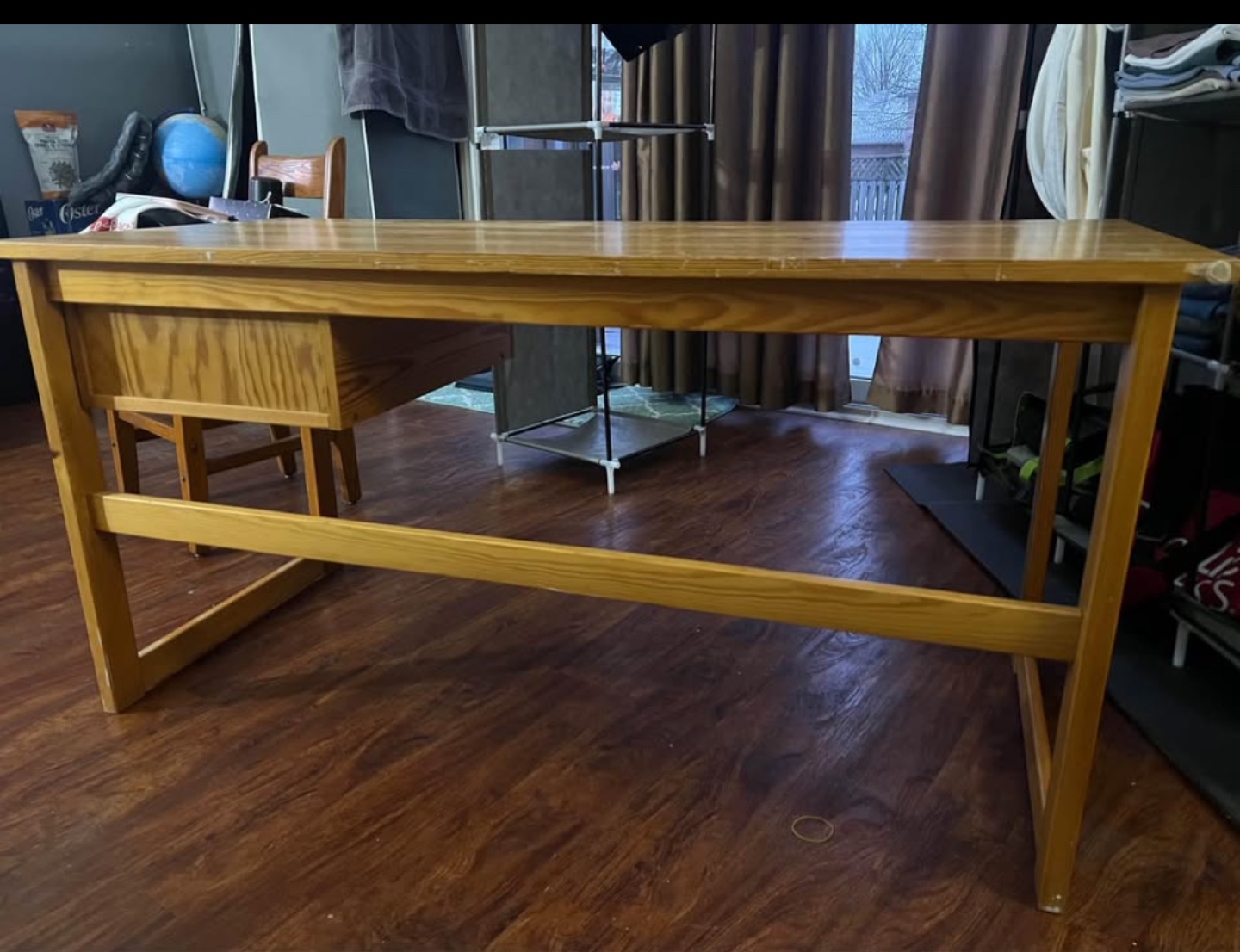 Wooden Desk with Drawer - photo 3