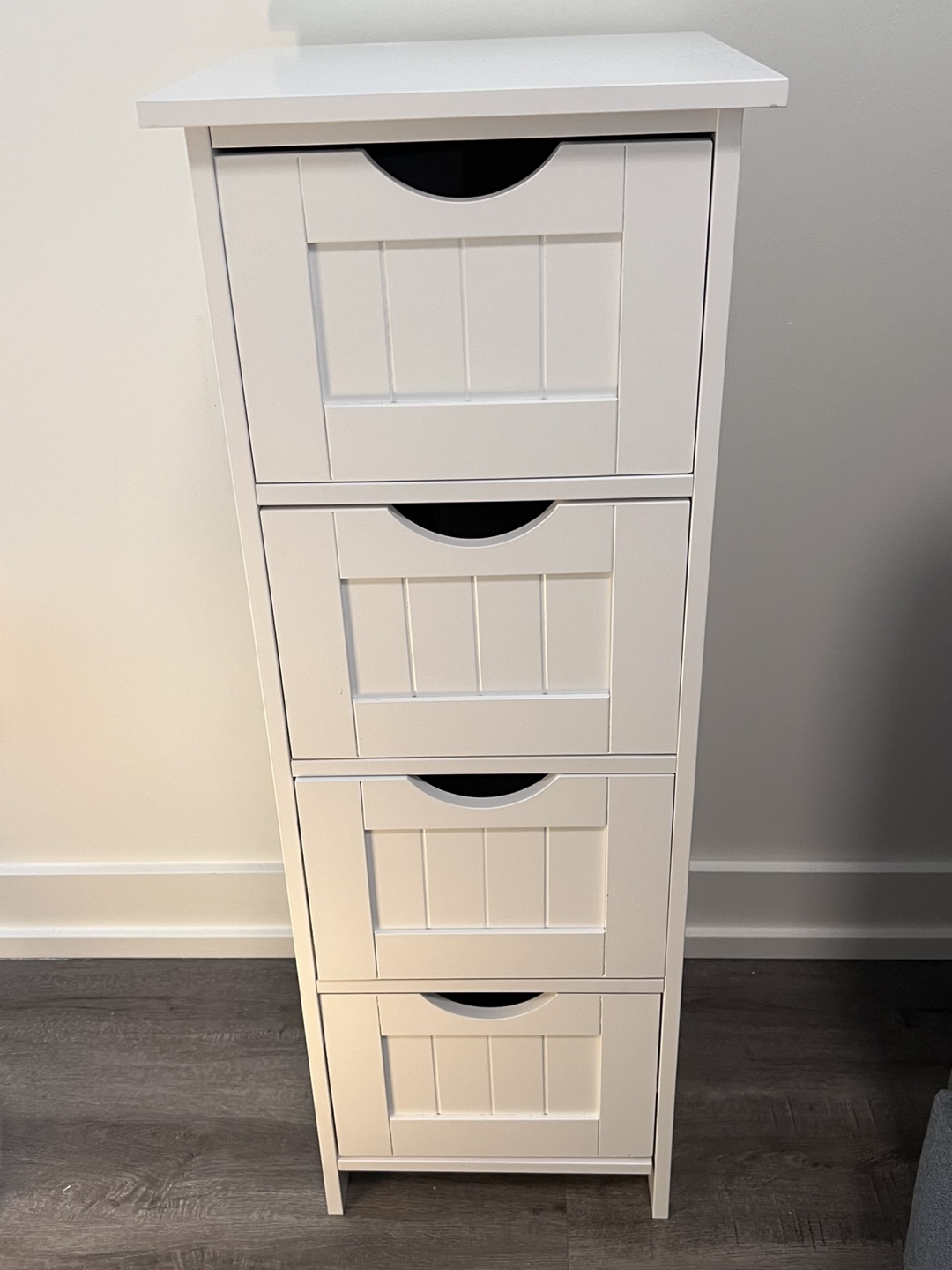 White 4-Drawer Bathroom Storage Cabinet