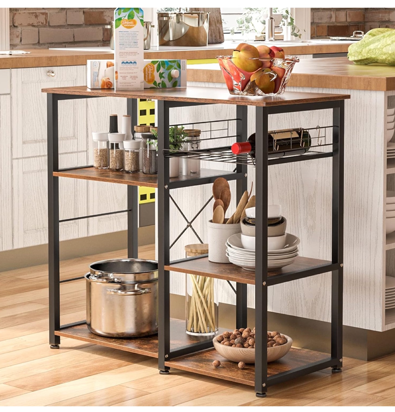 Rustic Kitchen Storage Rack