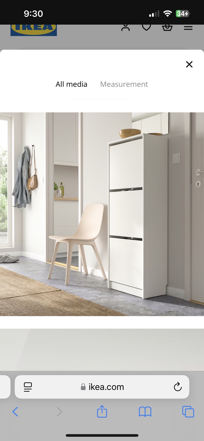 IKEA White Shoe Cabinet