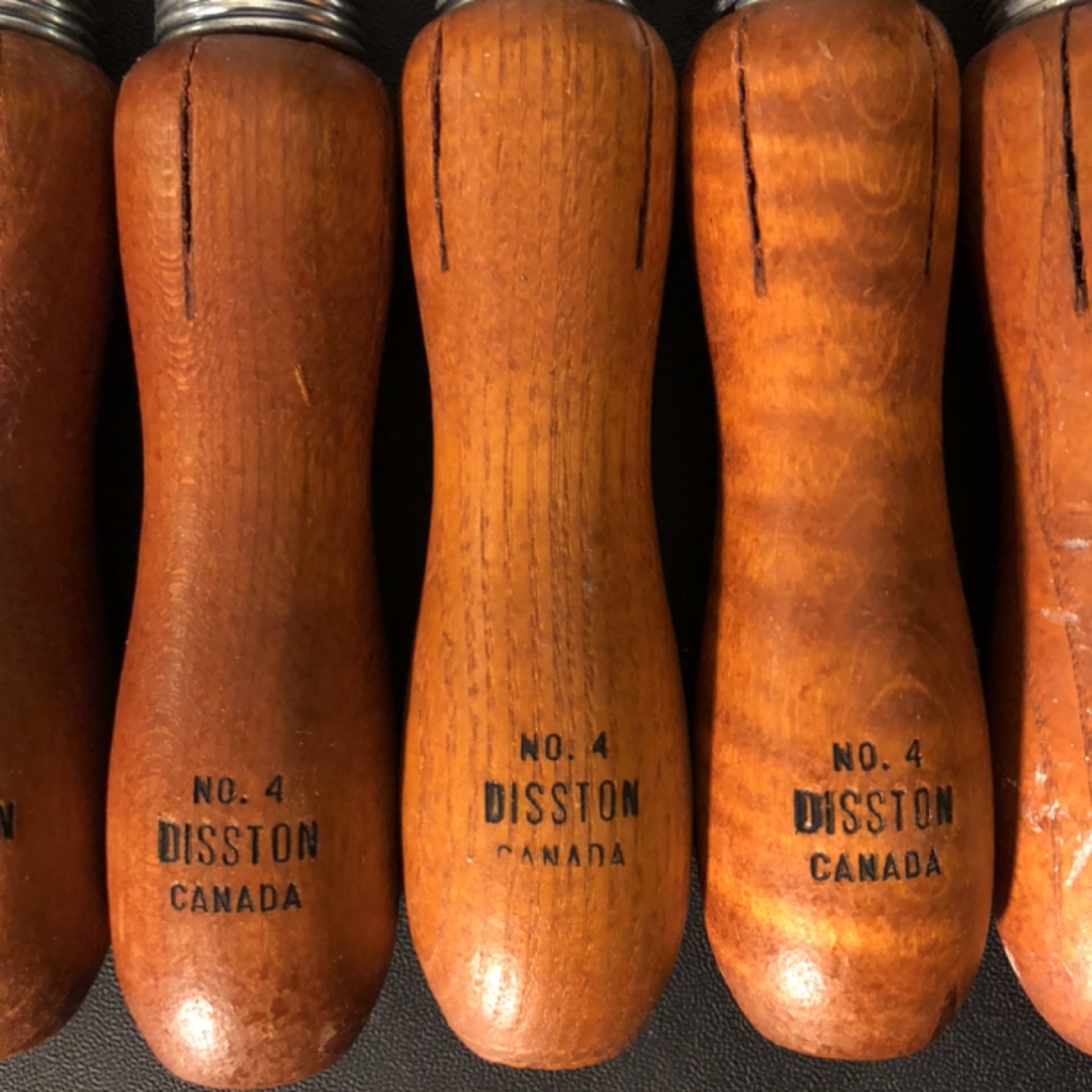 Six Vintage Disston No. 4 Wood Handles - photo 4