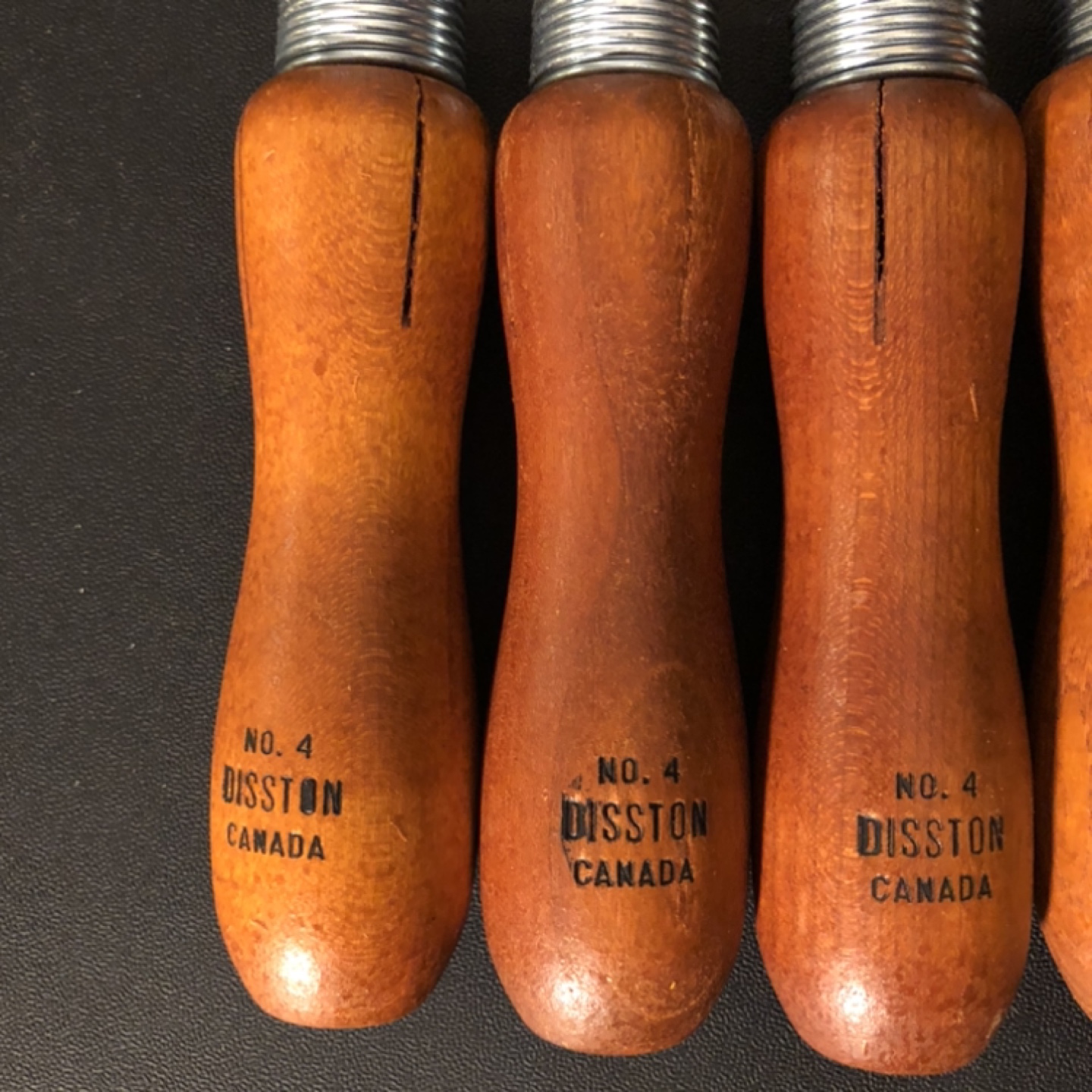 Six Vintage Disston No. 4 Wood Handles - photo 2