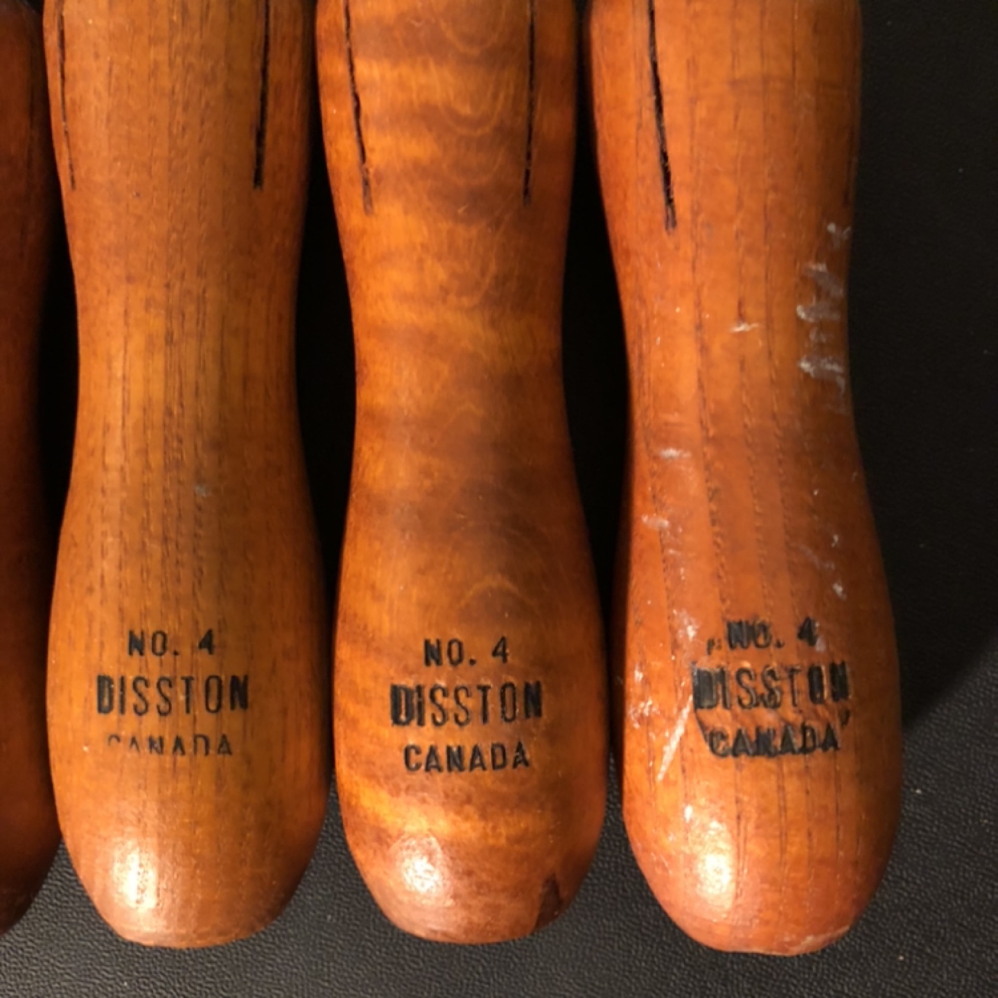 Six Vintage Disston No. 4 Wood Handles - photo 3