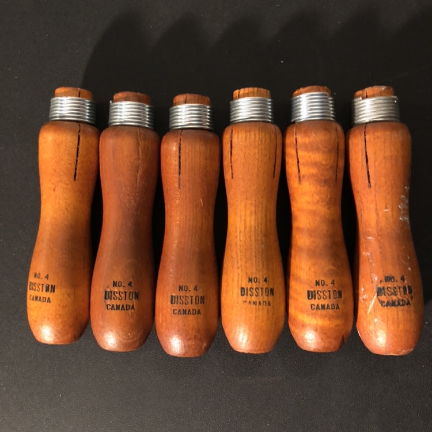 Six Vintage Disston No. 4 Wood Handles