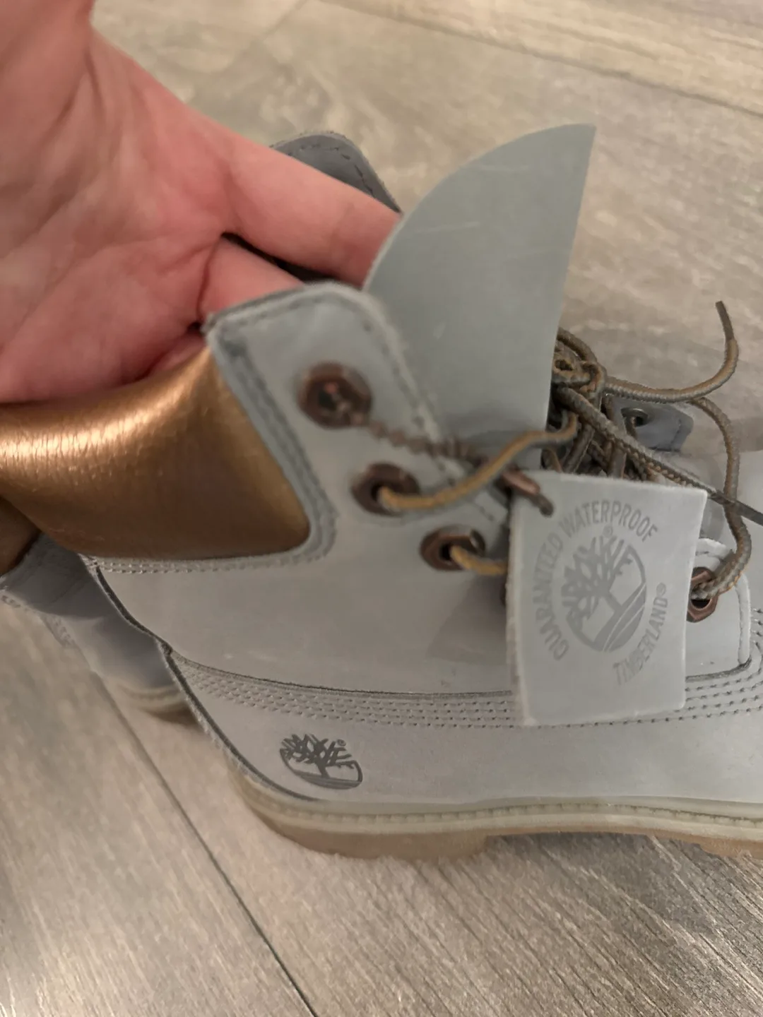 Limited edition: Timberland Women's Grey and Copper Boots image indicator(5)