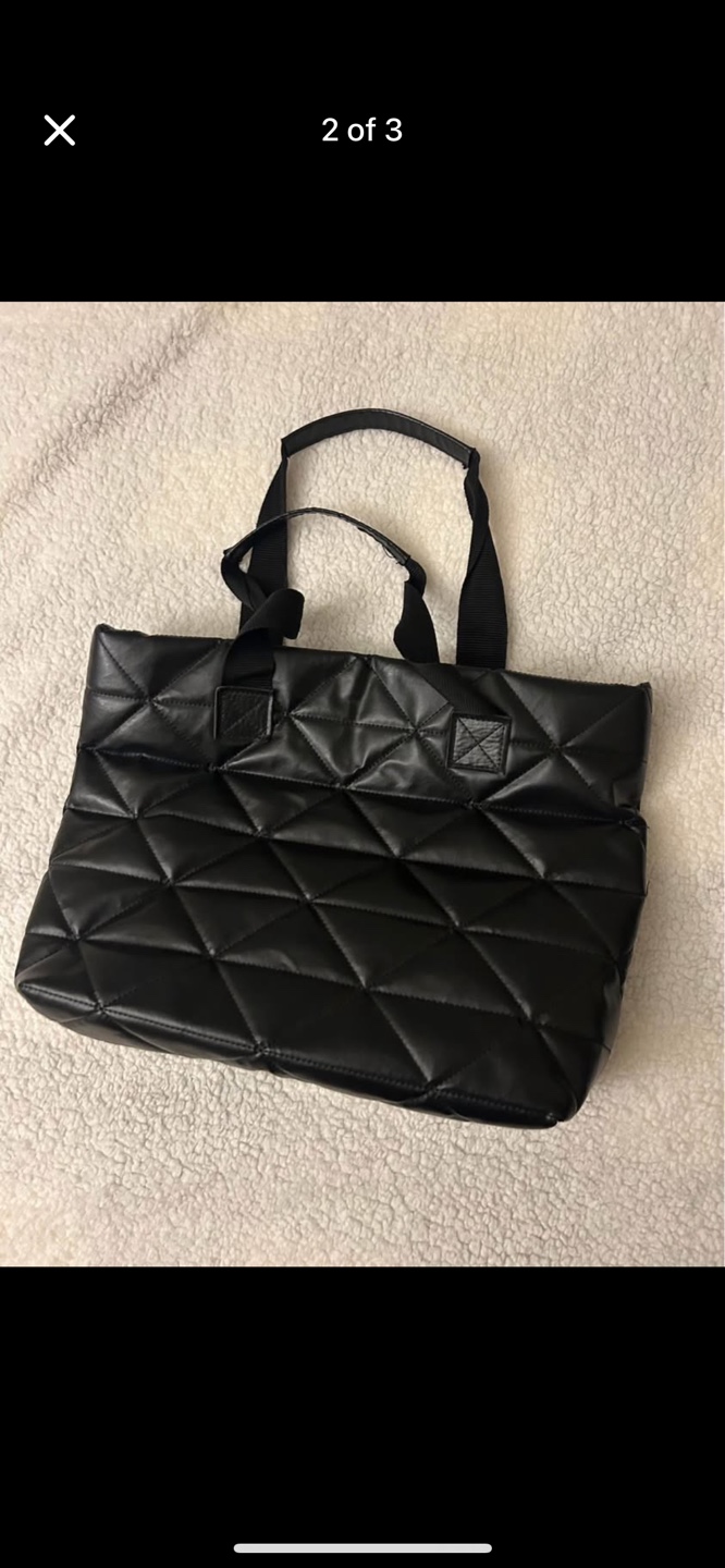 Black Quilted Tote Bag - photo 2