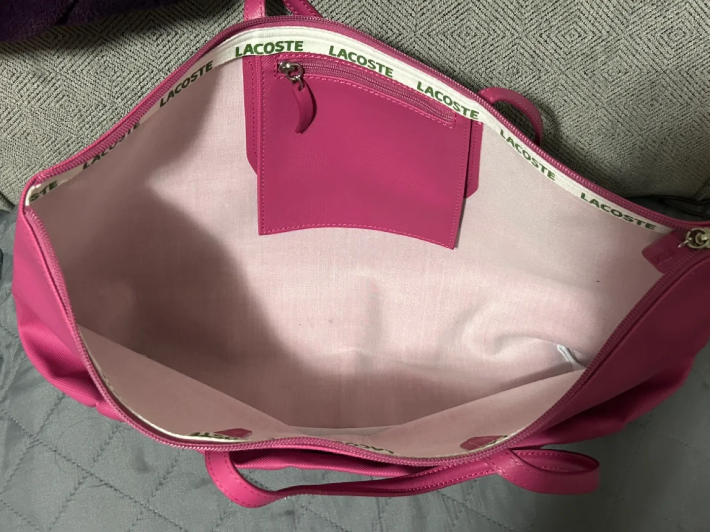 Pink Lacoste Tote Bag image indicator(3)