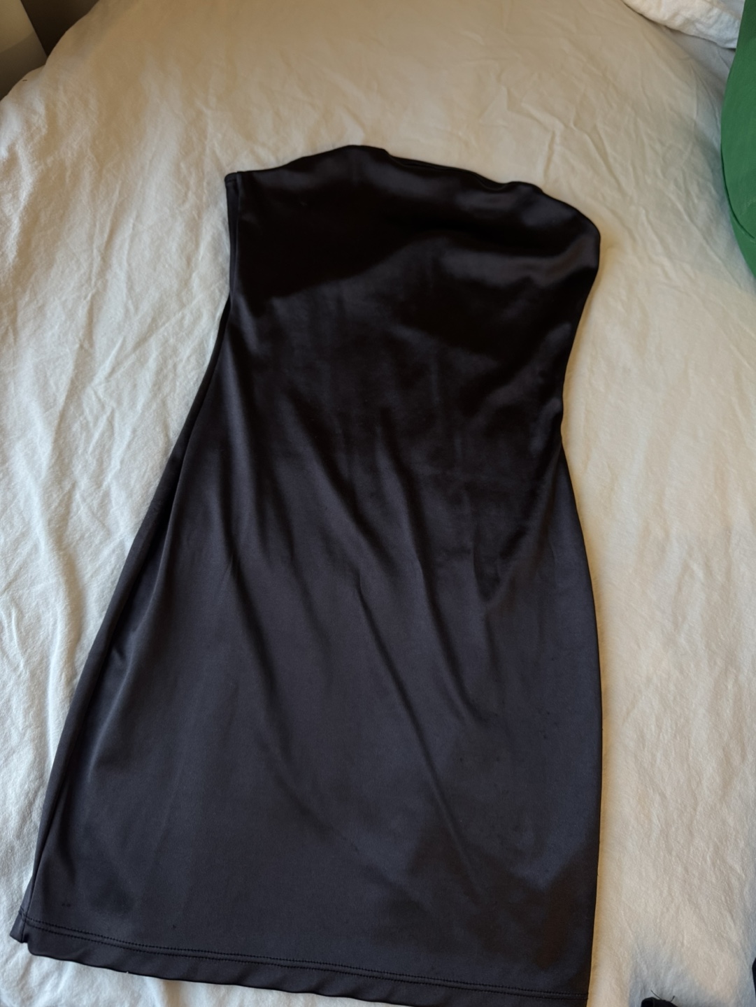 Black Satin Mini Dress