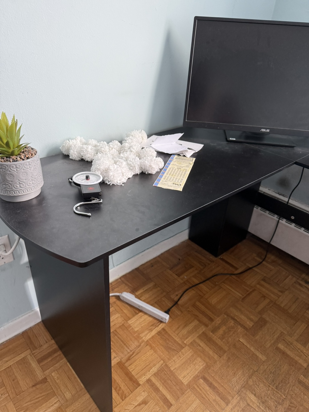 Black L-Shaped Computer Desk with Shelves