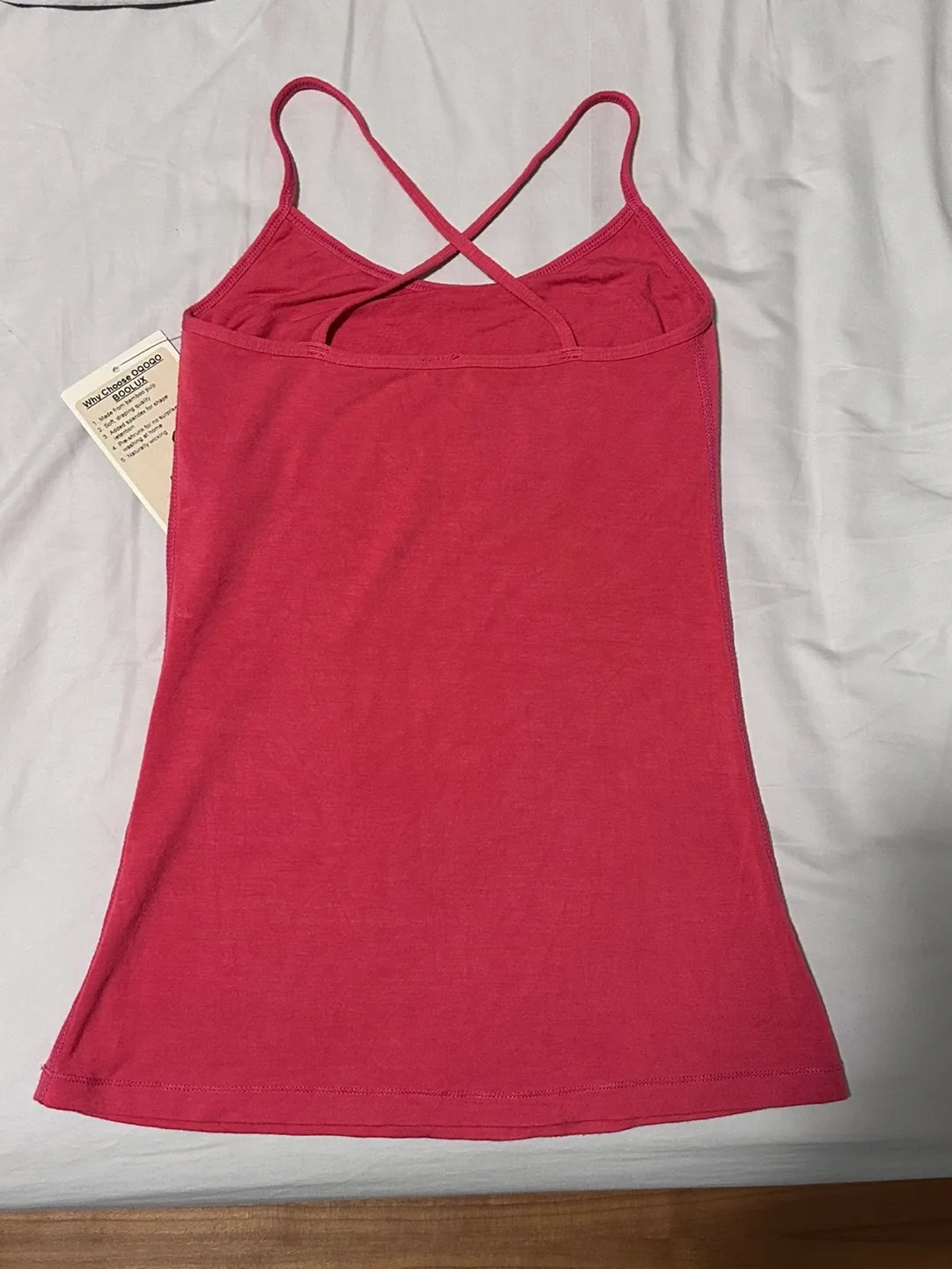 OQOQO BOOLUX by Lululemon Pink Criss-Cross Tank Top XS image indicator(2)