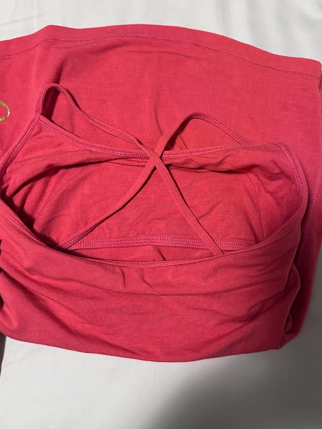 OQOQO BOOLUX by Lululemon Pink Criss-Cross Tank Top XS image indicator(4)