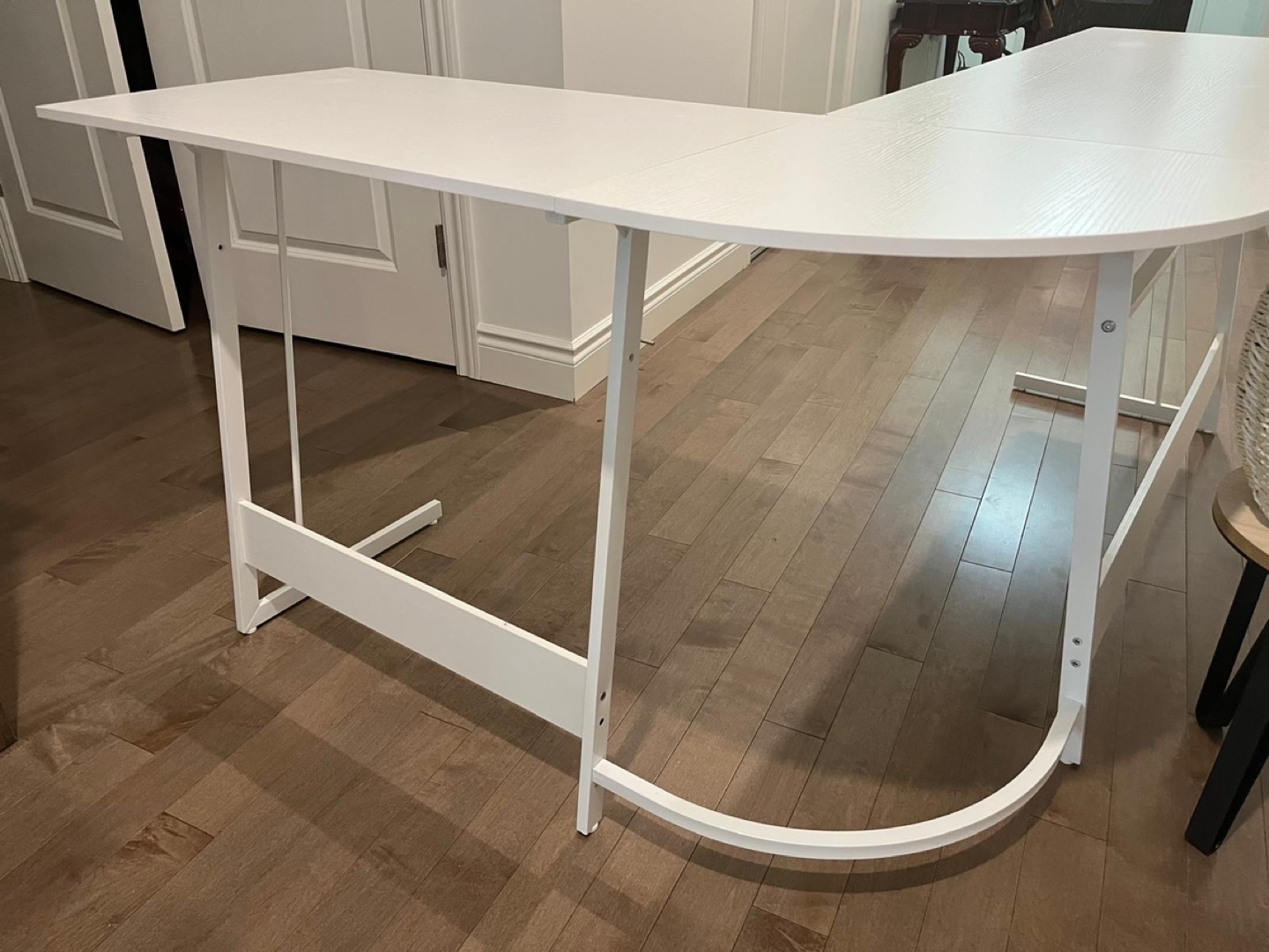 White L-Shaped Computer Desk - photo 5